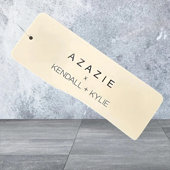 AZAZIE Kendall & Kylie Style: Lace-Up Back Mesh Midi Dress - NWT - Navy - Picture 4 of 5